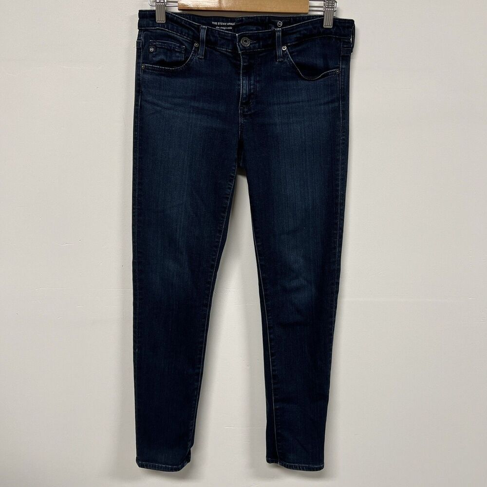AG Adriano Goldschmied Stevie Ankle Jeans 27R Dark Wash Skinny Stretch Denim USA
